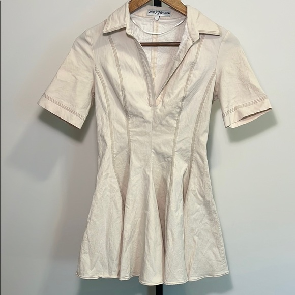 Zara Cream Mini Dress, women’s small - Picture 1 of 6